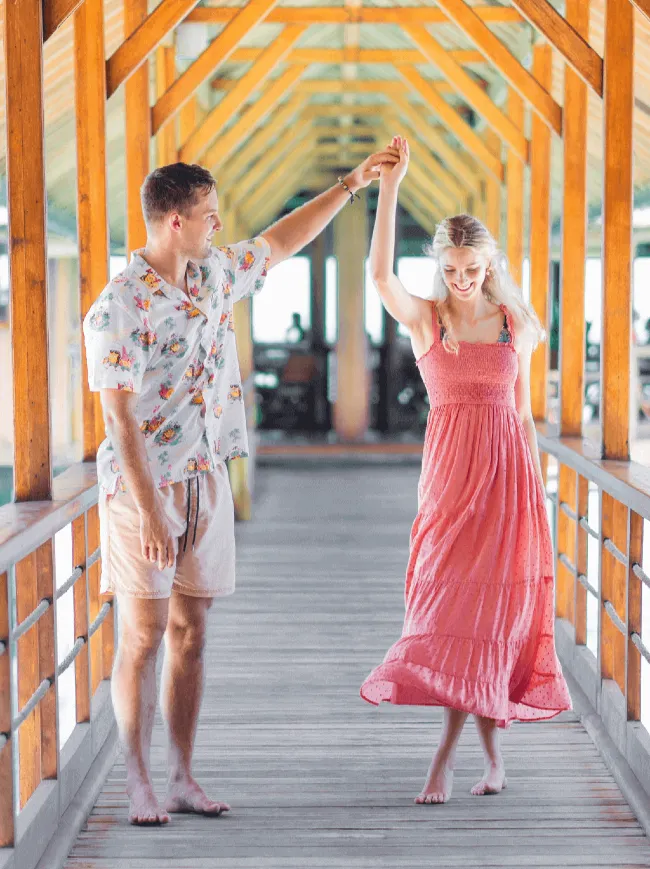 Couple photo shoot at Reethi beach Resort, Maldives