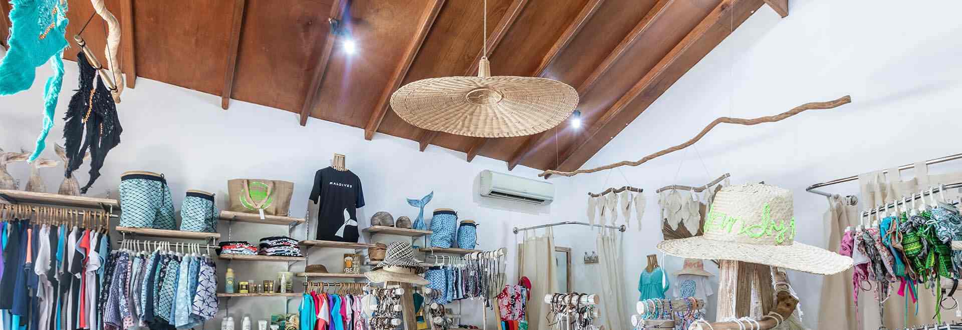 Interior of Sandy toes shop at Maldives