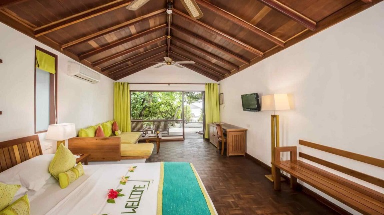 Deluxe Sunset Villa with ocean view at Reethi Resort